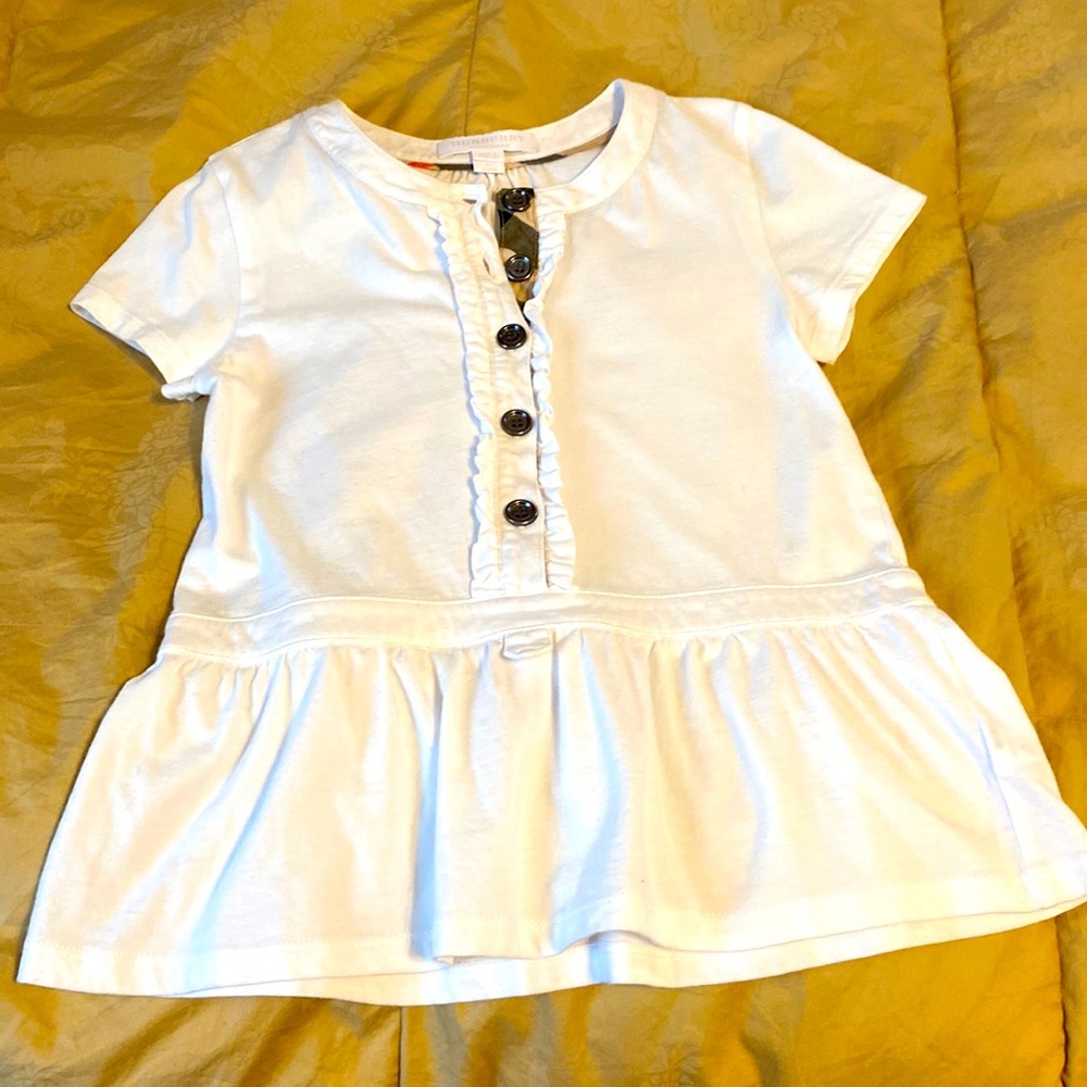 Burberry girl white peplum shirt great condition no spots